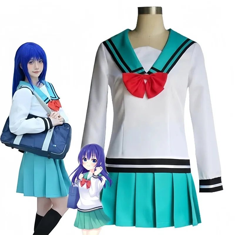 Cosplay Prop Bow - Anime-Style Japanische Matrosenuniform Cosplay-Kostüm-Set Langarm-Oberteil Plissierter