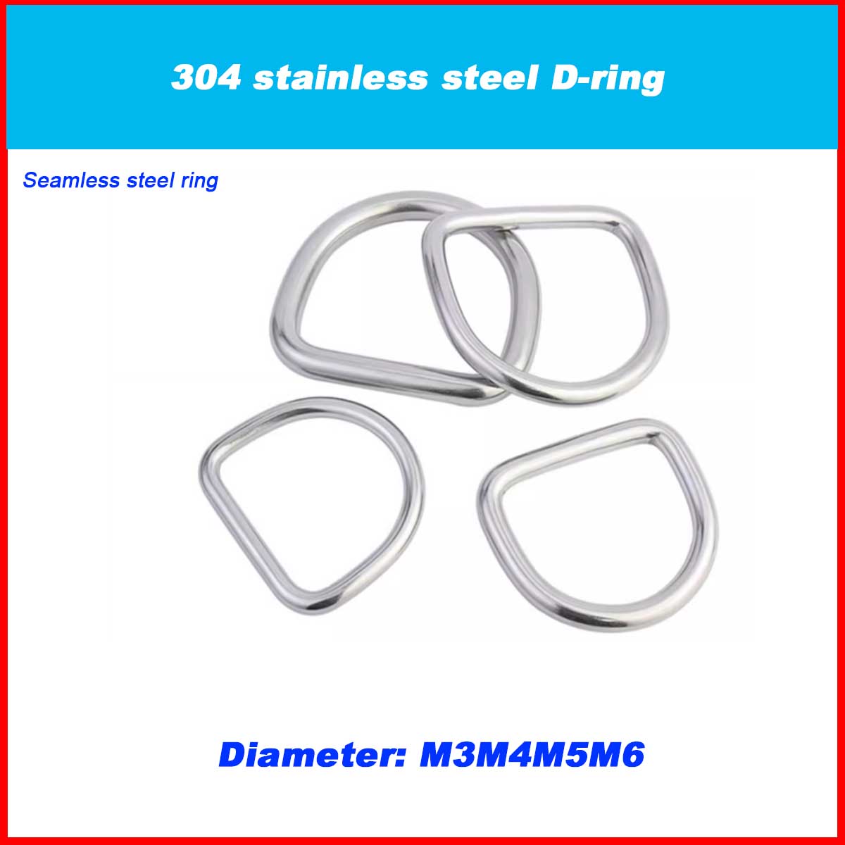 D Ring Strap - D-Ring/Gepäck aus Edelstahl 304, DIY-Zubehör für