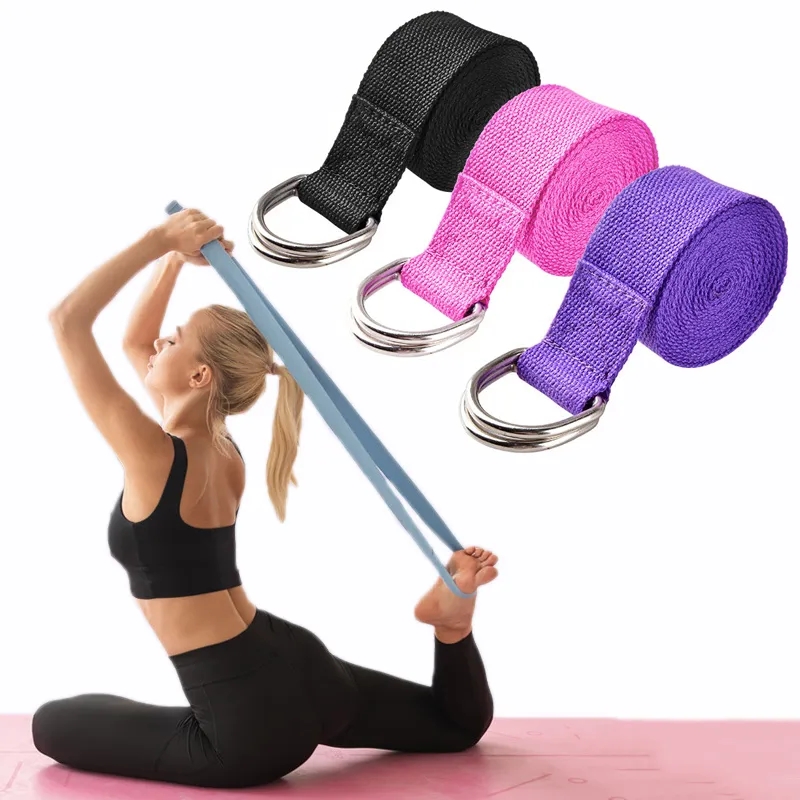 D Ring Strap - 183*3,8 cm Yoga Strap Baumwolle Übung