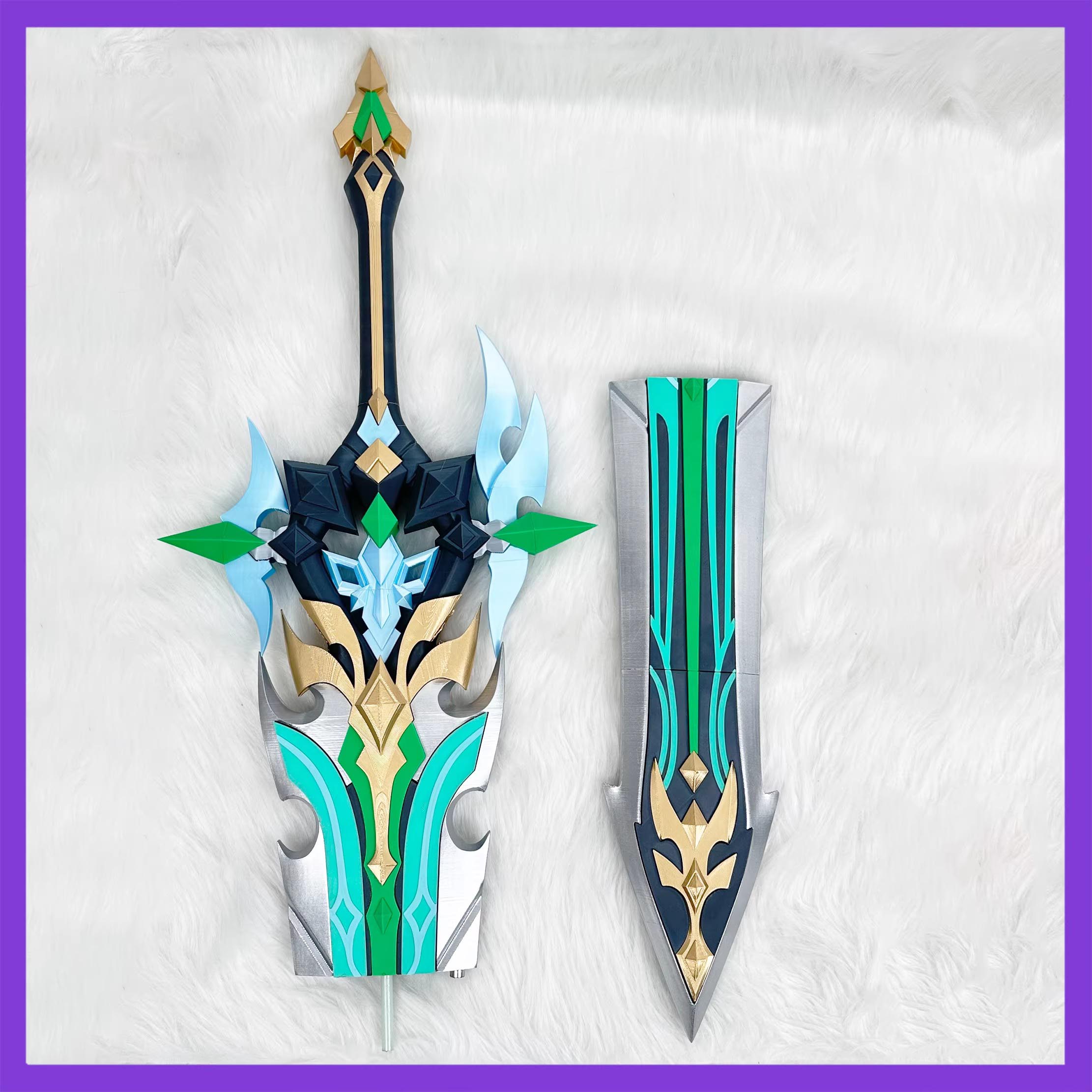 Detachable Cosplay Prop - Genshin Impact Falco Cosplay-Requisiten, zwei Schwerter,