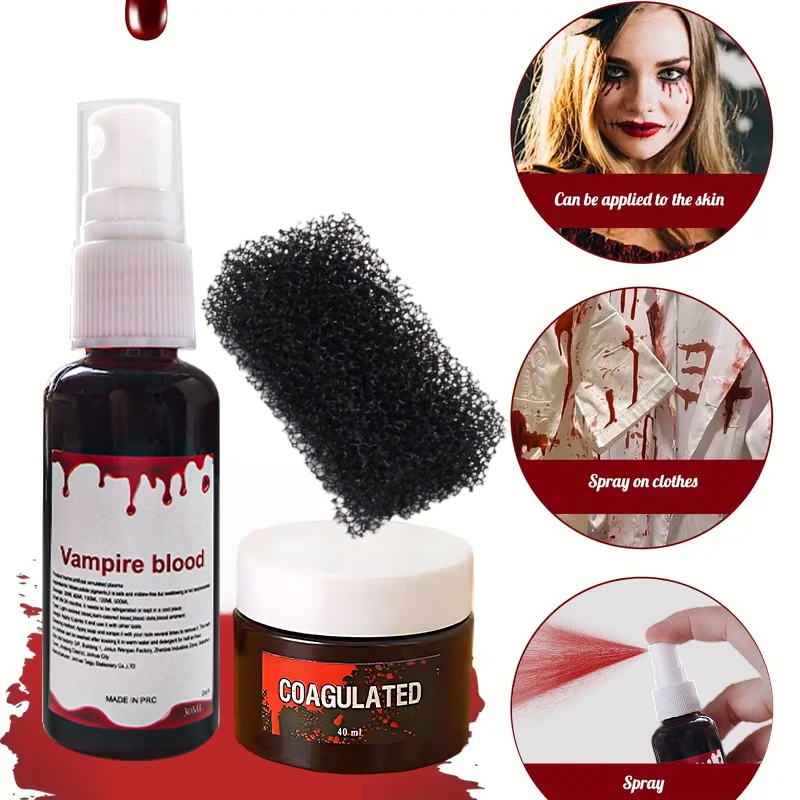 Halloween Fake-Blut Make-up-Se – Body Paint Sfx Bewertung und Preis