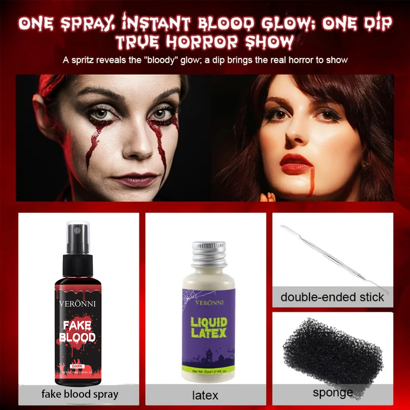Flüssiges Latex-SFX-Make-up-Se – Body Paint Sfx Bewertung und Preis